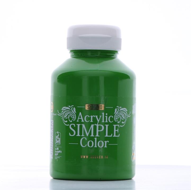 رنگ اکریلیک  ساده سوداکو 250 میل سبز روشن کد acrylic simple 3311